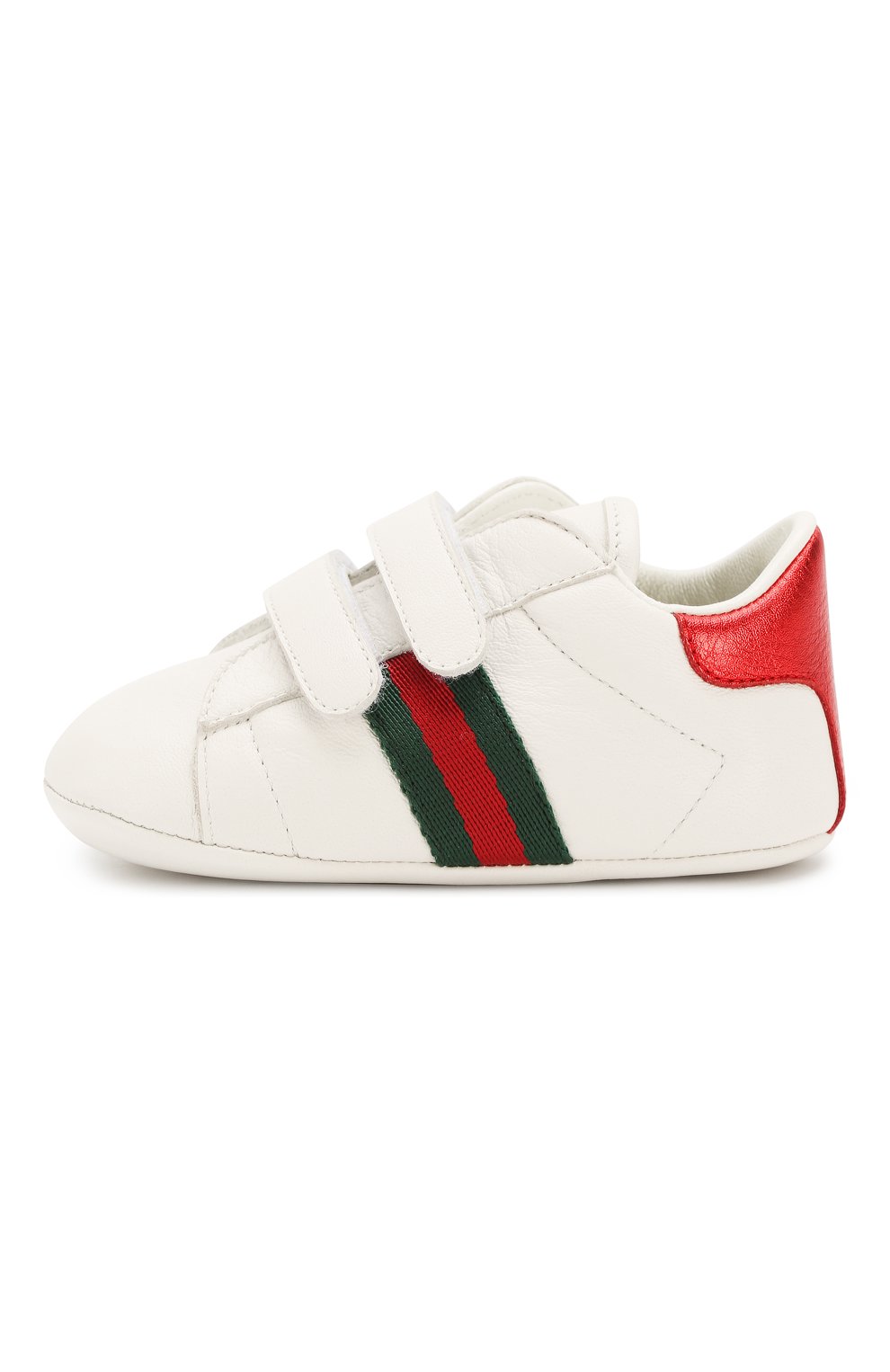 Детского кожаные пинетки GUCCI белого цвета по цене 12700 руб., арт. 500852/BKPT0 | Фото 2 Детского кожаные пинетки GUCCI белого цвета, арт. 500852/BKPT0 | Фото 2