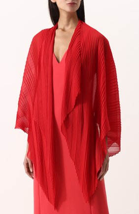 Женская красная драпированная накидка Emporio Armani, арт. 635511/8P324 купить в ЦУМ | Фото №3 Драпированная накидка Emporio Armani красная | Фото №3