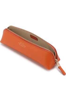 Мужской кожаный футляр для карандашей SMYTHSON оранжевого цвета по цене 11950 руб., арт. 1020599 | Фото 3 Мужской кожаный футляр для карандашей SMYTHSON оранжевого цвета, арт. 1020599 | Фото 3