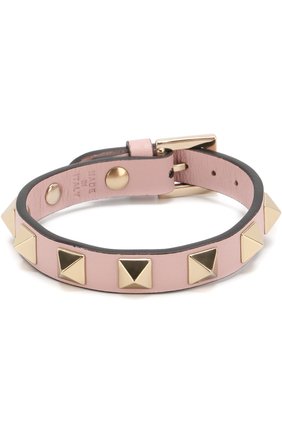 Женский кожаный браслет valentino garavani rockstud VALENTINO светло-розового цвета по цене 9950 руб., арт. PW0J0255/VIT | Фото 1 Женский кожаный браслет valentino garavani rockstud VALENTINO светло-розового цвета, арт. PW0J0255/VIT | Фото 1