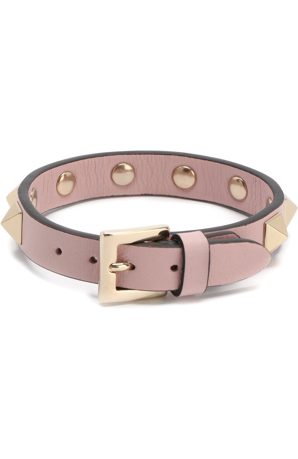 Женский кожаный браслет valentino garavani rockstud VALENTINO светло-розового цвета по цене 9950 руб., арт. PW0J0255/VIT | Фото 2 Женский кожаный браслет valentino garavani rockstud VALENTINO светло-розового цвета, арт. PW0J0255/VIT | Фото 2