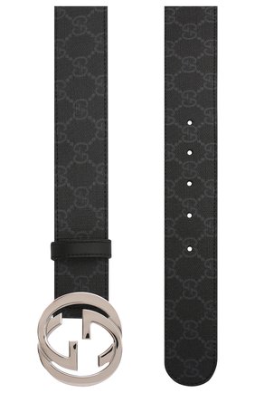 Мужской ремень gg supreme GUCCI черного цвета по цене 28500 руб., арт. 411924/KGDHX | Фото 2 Мужской ремень gg supreme GUCCI черного цвета, арт. 411924/KGDHX | Фото 2