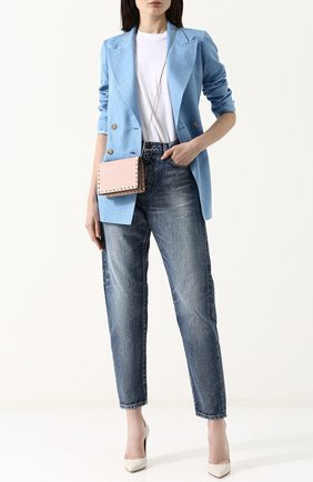 Женская сумка valentino garavani rockstud VALENTINO светло-розового цвета по цене 65500 руб., арт. PW0P0249/VSH | Фото 2 Женская сумка valentino garavani rockstud VALENTINO светло-розового цвета, арт. PW0P0249/VSH | Фото 2