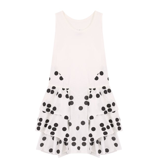 Хлопковое мини-платье с контрастными оборками NUNUNU NU1774B