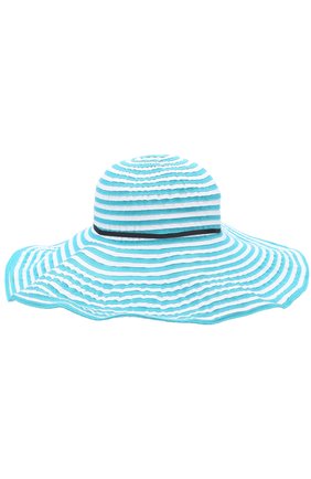 Детская шляпа с широкими полями ARMANI JUNIOR голубого цвета, арт. 394542/8P506 | Фото 1 (Материал: Текстиль, Синтетический материал, Хлопок; Статус проверки: Проверено, Проверена категория)