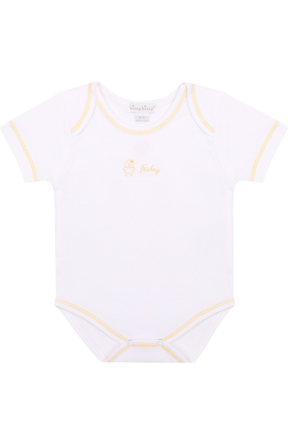 Детское хлопковый комплект из семи боди KISSY KISSY белого цвета по цене 9950 руб., арт. 28001 | Фото 2 Детское хлопковый комплект из семи боди KISSY KISSY белого цвета, арт. 28001 | Фото 2