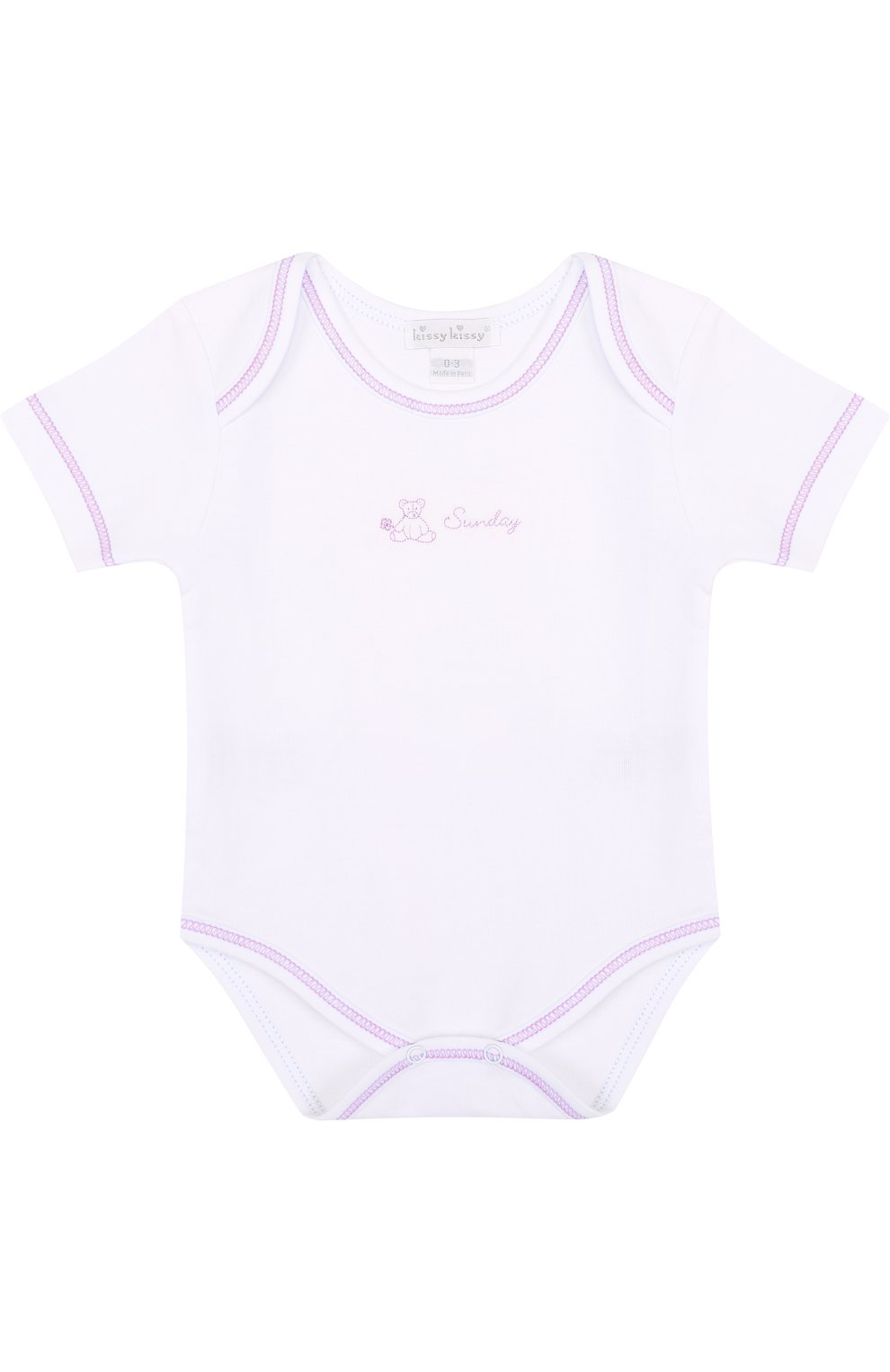 Детское хлопковый комплект из семи боди KISSY KISSY белого цвета по цене 9950 руб., арт. 28001 | Фото 6 Детское хлопковый комплект из семи боди KISSY KISSY белого цвета, арт. 28001 | Фото 6