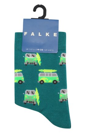 Детские носки с принтом FALKE зеленого цвета по цене 899 руб., арт. 12149 | Фото 1 Детские носки с принтом FALKE зеленого цвета, арт. 12149 | Фото 1