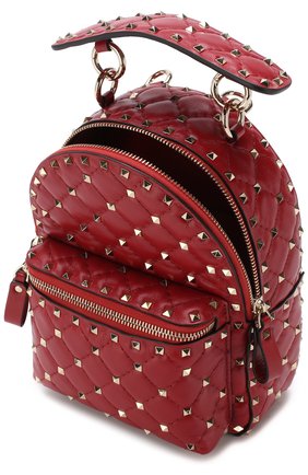 Женский рюкзак valentino garavani rockstud spike mini VALENTINO красного цвета по цене 136000 руб., арт. PW0B0B63/NAP | Фото 4 Женский рюкзак valentino garavani rockstud spike mini VALENTINO красного цвета, арт. PW0B0B63/NAP | Фото 4