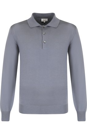 Мужское шерстяное поло BRIONI голубого цвета по цене 69950 руб., арт. UMR30S/PZK03 | Фото 1 Мужское шерстяное поло BRIONI голубого цвета, арт. UMR30S/PZK03 | Фото 1