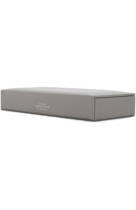 Мужская шкатулка для колец panama SMYTHSON серого цвета по цене 22200 руб., арт. 1020646 | Фото 2 Мужская шкатулка для колец panama SMYTHSON серого цвета, арт. 1020646 | Фото 2