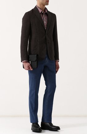 Мужская кожаная борсетка с клапаном ERMENEGILDO ZEGNA черного цвета по цене 124500 руб., арт. C1327P-PTA | Фото 2 Мужская кожаная борсетка с клапаном ERMENEGILDO ZEGNA черного цвета, арт. C1327P-PTA | Фото 2