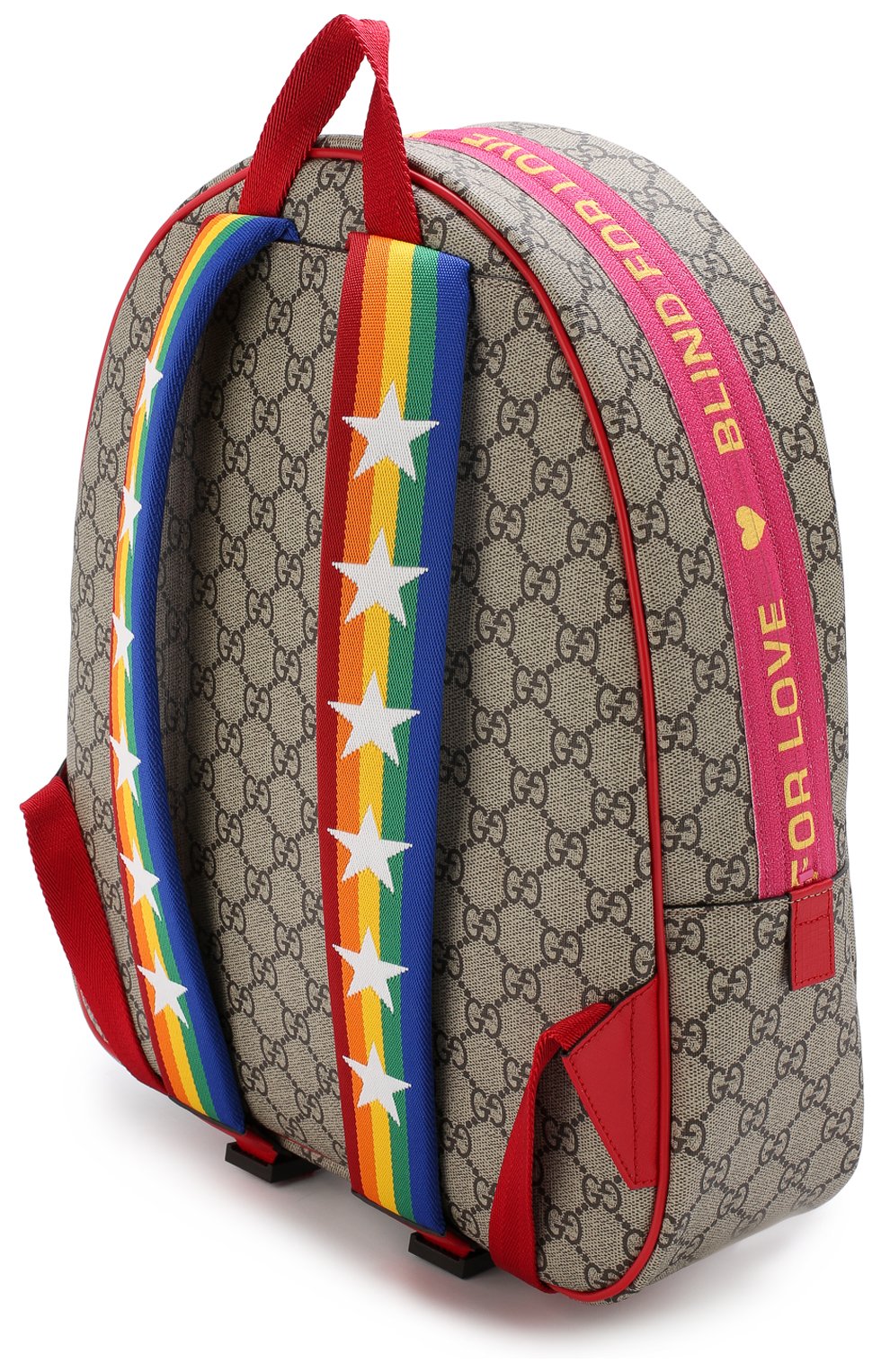 Детская рюкзак с контрастным принтом GUCCI разноцветного цвета по цене 73500 руб., арт. 501976/9KWBN | Фото 3 Детская рюкзак с контрастным принтом GUCCI разноцветного цвета, арт. 501976/9KWBN | Фото 3