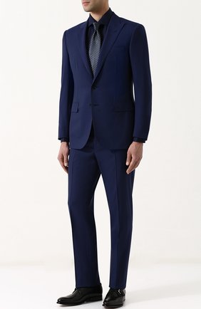 Мужская хлопковая сорочка с воротником кент TOM FORD темно-синего цвета по цене 39200 руб., арт. 3FT194/94S1AX | Фото 2 Мужская хлопковая сорочка с воротником кент TOM FORD темно-синего цвета, арт. 3FT194/94S1AX | Фото 2