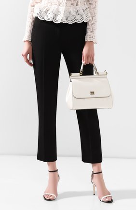 Женская сумка sicily medium DOLCE & GABBANA белого цвета по цене 104000 руб., арт. BB6002/A1001 | Фото 2 Женская сумка sicily medium DOLCE & GABBANA белого цвета, арт. BB6002/A1001 | Фото 2