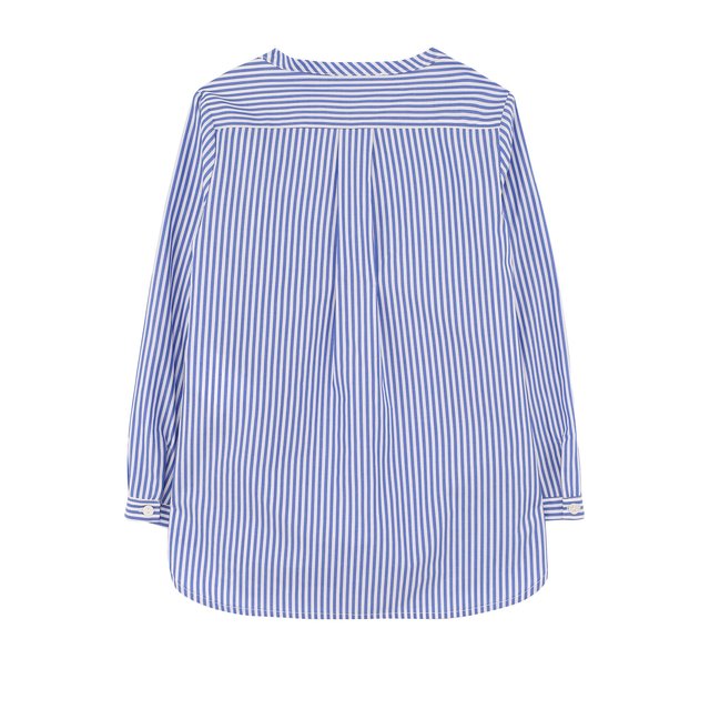 Хлопковая блуза свободного кроя с кружевной отделкой и круглым вырезом Ermanno Scervino 42 I CM11/4-8 Фото 2