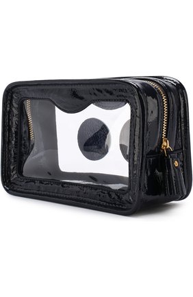 Женская темно-синяя кожаная косметичка eyes Anya Hindmarch, арт. 5050925997133 купить в ЦУМ | Фото №1 Кожаная косметичка Eyes Anya Hindmarch темно-синяя | Фото №1