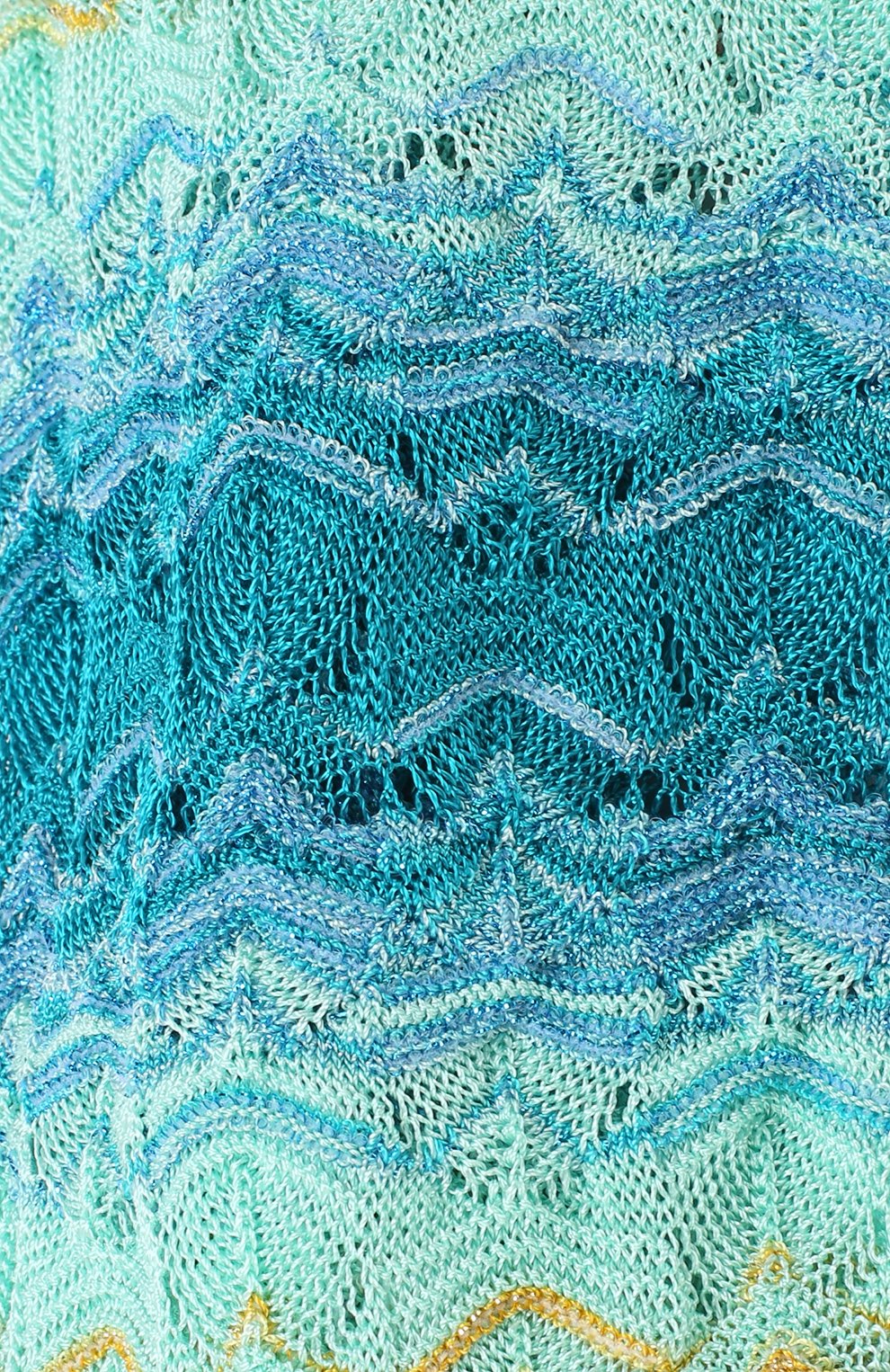 Вязаная повязка из вискозы Missoni, голубого цвета, арт. E18.MM.221406 в ЦУМ | Фото №3 Вязаная повязка из вискозы Missoni голубого цвета | Фото №3