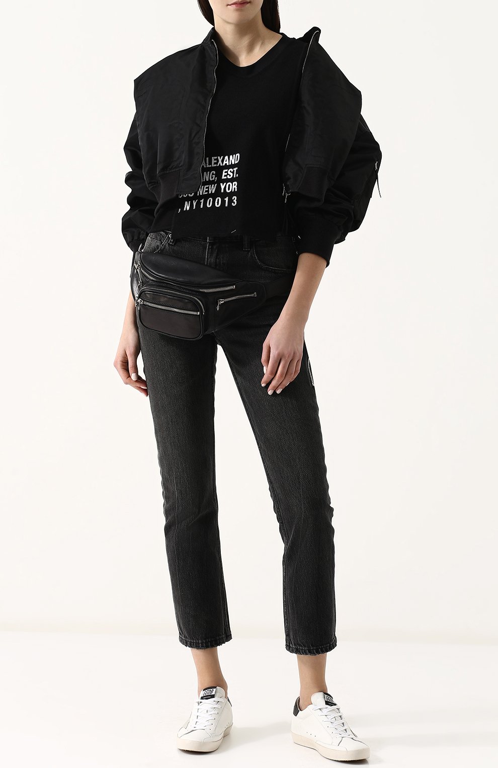 Женская поясная сумка на молнии ALEXANDER WANG черного цвета по цене 53800 руб., арт. 2027P0073L | Фото 2 Женская поясная сумка на молнии ALEXANDER WANG черного цвета, арт. 2027P0073L | Фото 2