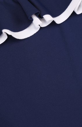 Детского слитный купальник с оборками IL GUFO синего цвета, арт. P18CR035EL100/12M-18M | Фото 3 (Материал подклада: Синтетический материал; Статус проверки: Проверено, Требуются правки, Проверена категория)