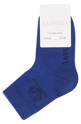 Детские носки с логотипом бренда La Perla синего цвета, арт. 42035/1-2 в ЦУМ | Фото №1 Детские носки с логотипом бренда La Perla синего цвета | Фото №1