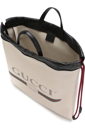 Мужской кожаный рюкзак с логотипом бренда GUCCI белого цвета по цене 128000 руб., арт. 516639/0GCBT | Фото 3 Мужской кожаный рюкзак с логотипом бренда GUCCI белого цвета, арт. 516639/0GCBT | Фото 3