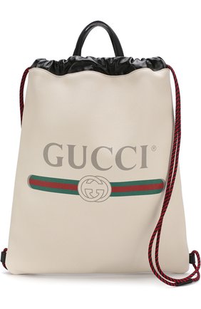 Мужской кожаный рюкзак с логотипом бренда GUCCI белого цвета по цене 128000 руб., арт. 516639/0GCBT | Фото 5 Мужской кожаный рюкзак с логотипом бренда GUCCI белого цвета, арт. 516639/0GCBT | Фото 5