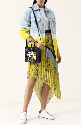 Женская сумка eyes rainy day ANYA HINDMARCH темно-синяя цвета, арт. 5050925998673 купить в ЦУМ | Фото №1 Сумка Eyes Rainy Day Anya Hindmarch темно-синяя цвета | Фото №1