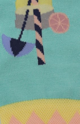 Детские носки с принтом FALKE голубого цвета, арт. 12143 | Фото 2 (Материал: Хлопок, Текстиль; Статус проверки: Проверено, Проверена категория; Кросс-КТ: Носки)
