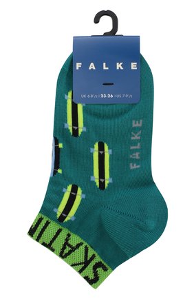 Детские носки с принтом FALKE зеленого цвета по цене 799 руб., арт. 12148 | Фото 1 Детские носки с принтом FALKE зеленого цвета, арт. 12148 | Фото 1