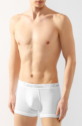 Мужские хлопковые боксеры с широкой резинкой CALVIN KLEIN белого цвета по цене 3295 руб., арт. NB1476A | Фото 2 Мужские хлопковые боксеры с широкой резинкой CALVIN KLEIN белого цвета, арт. NB1476A | Фото 2