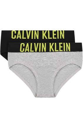 Детские комплект из двух хлопковых брифов с широкой резинкой CALVIN KLEIN серого цвета по цене 2190 руб., арт. B70B700113/4-7 | Фото 1 Детские комплект из двух хлопковых брифов с широкой резинкой CALVIN KLEIN серого цвета, арт. B70B700113/4-7 | Фото 1