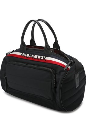 Мужская текстильная дорожная сумка с плечевым ремнем MONCLER черного цвета по цене 67250 руб., арт. D1-09A-40026-10-539AX | Фото 4 Мужская текстильная дорожная сумка с плечевым ремнем MONCLER черного цвета, арт. D1-09A-40026-10-539AX | Фото 4