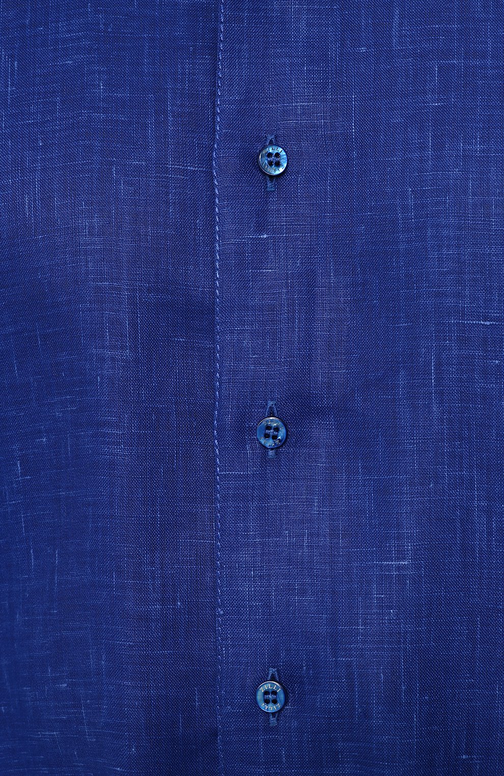 Мужская льняная рубашка с короткими рукавами ZILLI синего цвета, арт. MFP-MERCU-17092/0001 | Фото 5 (Воротник: Акула; Рукава: Короткие; Случай: Повседневный; Длина (для топов): Стандартные; Материал внешний: Лен; Статус проверки: Проверено, Проверена категория; Принт: Однотонные)