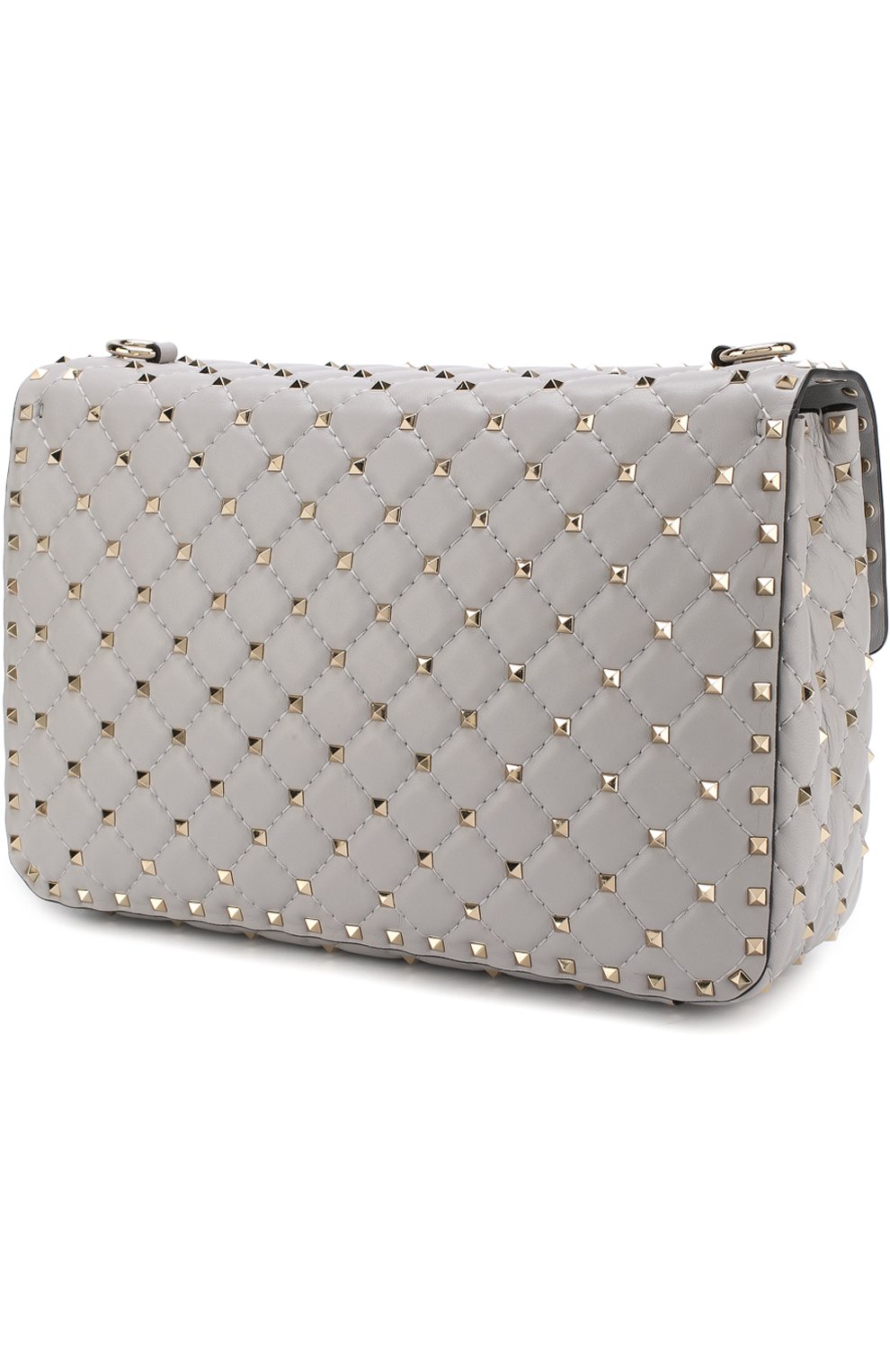 Женская сумка valentino garavani rockstud spike large VALENTINO светло-серого цвета по цене 184000 руб., арт. PW0B0121/NAP | Фото 3 Женская сумка valentino garavani rockstud spike large VALENTINO светло-серого цвета, арт. PW0B0121/NAP | Фото 3