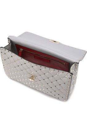 Женская сумка valentino garavani rockstud spike large VALENTINO светло-серого цвета по цене 184000 руб., арт. PW0B0121/NAP | Фото 4 Женская сумка valentino garavani rockstud spike large VALENTINO светло-серого цвета, арт. PW0B0121/NAP | Фото 4