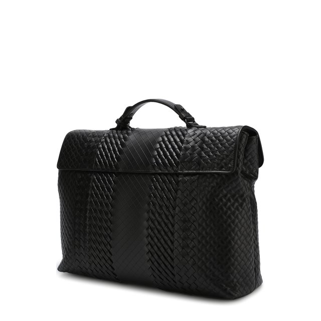 фото Кожаный портфель с плетением imperatore bottega veneta