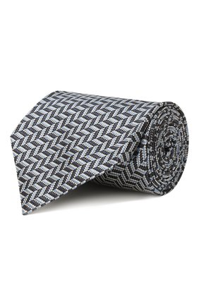 Мужской шелковый галстук TOM FORD голубого цвета, арт. 3TF28/XTF | Фото 1 (Материал: Текстиль, Шелк)