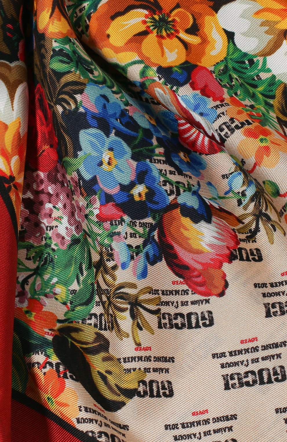 Женский шелковый платок с принтом GUCCI разноцветного цвета по цене 28000 руб., арт. 513127/3G001 | Фото 2 Женский шелковый платок с принтом GUCCI разноцветного цвета, арт. 513127/3G001 | Фото 2