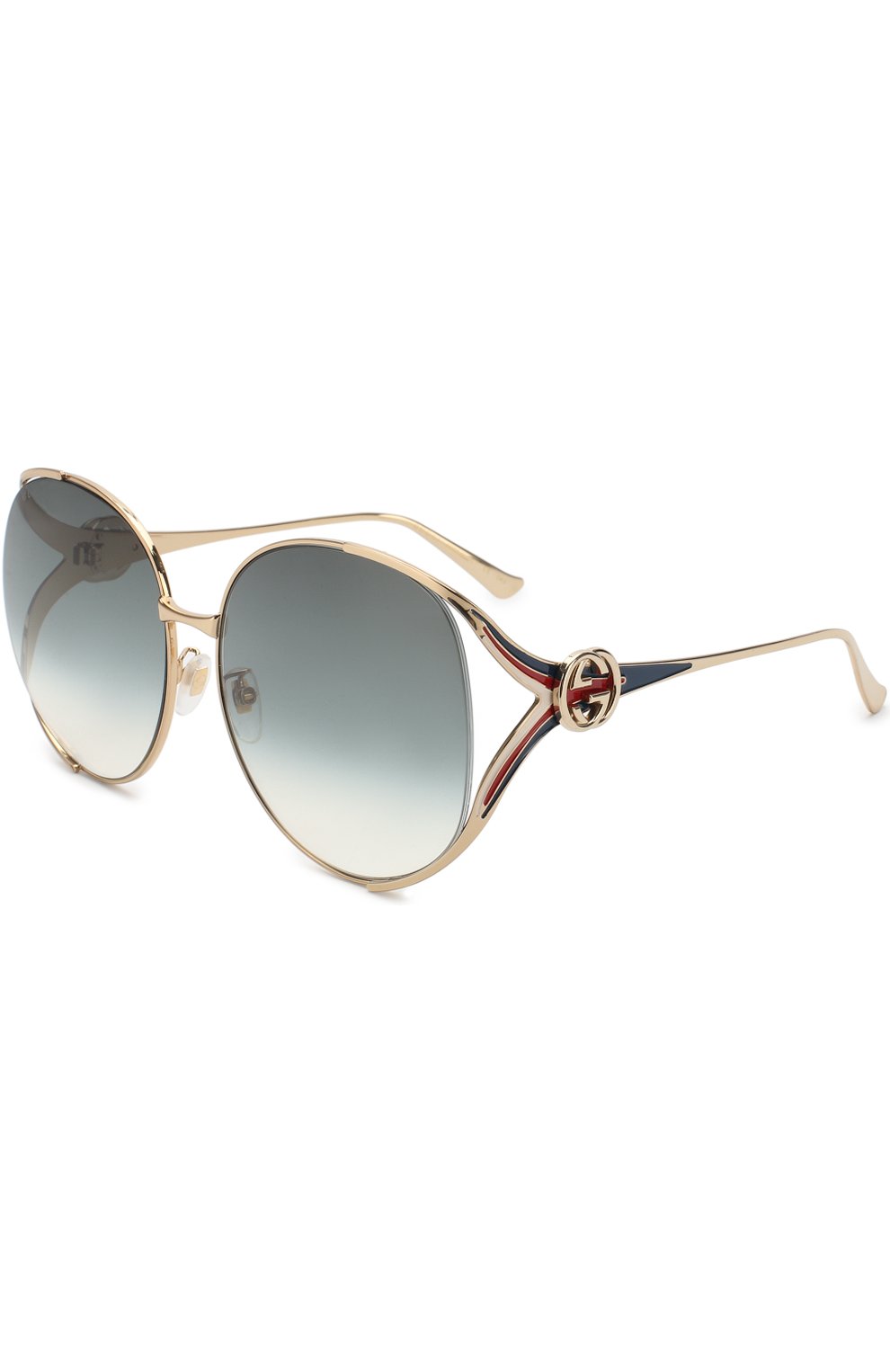 Женские солнцезащитные очки GUCCI золотого цвета, арт. GG0225 004 | Фото 1