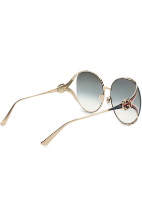 Женские солнцезащитные очки GUCCI золотого цвета по цене 31950 руб., арт. GG0225 004 | Фото 4 Женские солнцезащитные очки GUCCI золотого цвета, арт. GG0225 004 | Фото 4