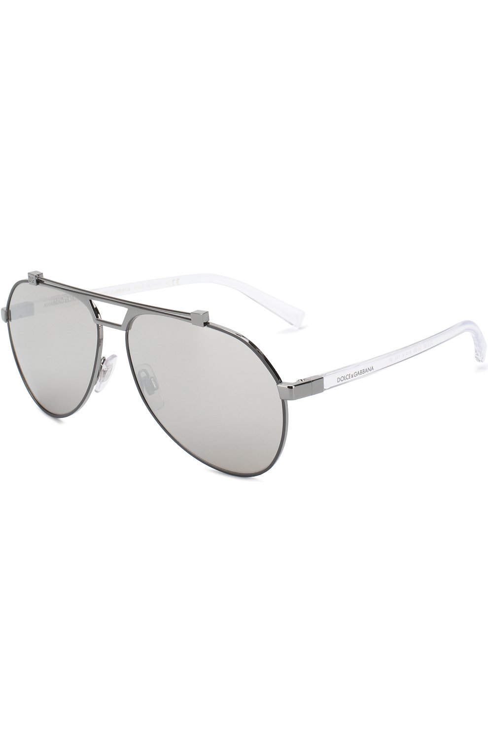 Мужские солнцезащитные очки DOLCE & GABBANA серебряного цвета, арт. 2189-04/6G | Фото 1