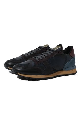 Мужские комбинированные кроссовки rockrunner VALENTINO темно-синего цвета по цене 56750 руб., арт. QY2S0723/TCC | Фото 1 Мужские комбинированные кроссовки rockrunner VALENTINO темно-синего цвета, арт. QY2S0723/TCC | Фото 1