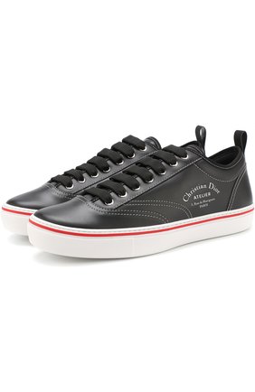 Мужские черные кожаные кеды на шнуровке Dior, арт. 3SN229YAL купить в ЦУМ | Фото №1 Кожаные кеды на шнуровке Dior черные | Фото №1