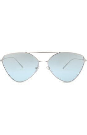 Женские солнцезащитные очки PRADA серебряного цвета по цене 20900 руб., арт. 51US-1BC096 | Фото 3 Женские солнцезащитные очки PRADA серебряного цвета, арт. 51US-1BC096 | Фото 3