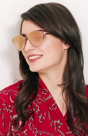 Женские золотые солнцезащитные очки Prada, арт. 51US-SVFAD2 купить в ЦУМ | Фото №2 Солнцезащитные очки Prada золотые | Фото №2