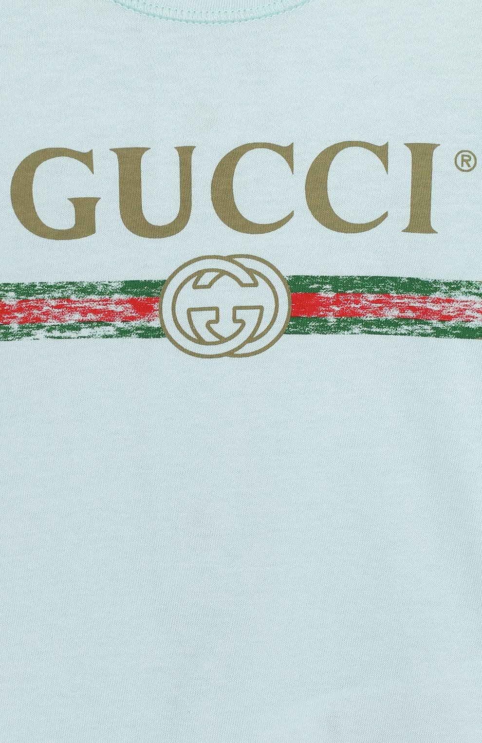 Детский хлопковая пижама с логотипом бренда GUCCI голубого цвета по цене 15100 руб., арт. 504123/X3L64 | Фото 3 Детский хлопковая пижама с логотипом бренда GUCCI голубого цвета, арт. 504123/X3L64 | Фото 3