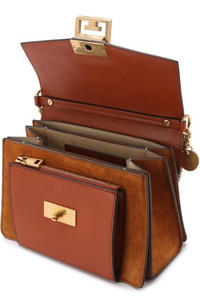 Женская сумка gv3 small GIVENCHY темно-коричневого цвета по цене 135000 руб., арт. BB501CB033 | Фото 4 Женская сумка gv3 small GIVENCHY темно-коричневого цвета, арт. BB501CB033 | Фото 4