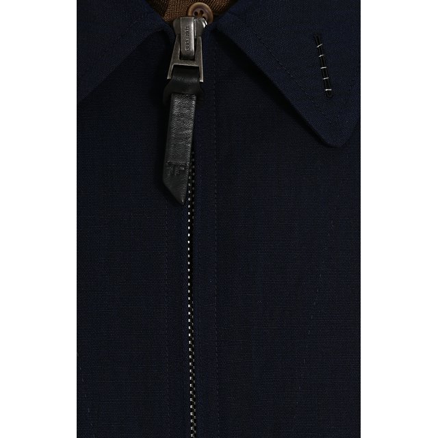фото Бомбер на молнии из смеси льна и шелка с шерстью tom ford