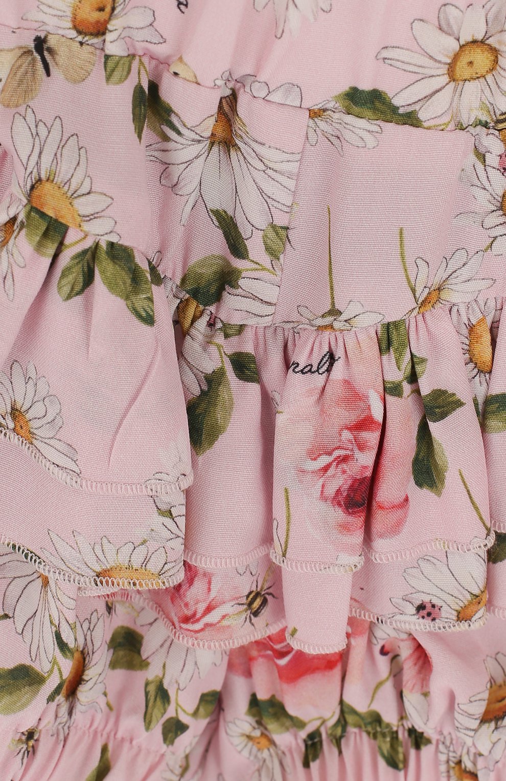 Детские шорты из вискозы с оборками и принтом MONNALISA розового цвета, арт. 311412 | Фото 3 (Материал внешний: Вискоза; Статус проверки: Проверено)